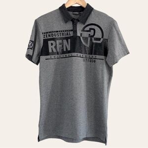 NWT Rufen Gray And Black Polo Shirt